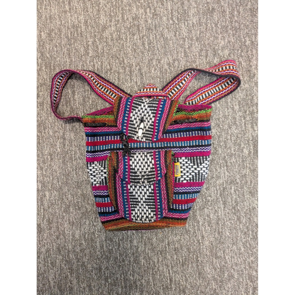 PINZON Colorful Woven Mini Backpack Bohoโ Festival Sling Bag